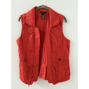 Women's Orange Light Weight Vest By Multiples Size Medium
